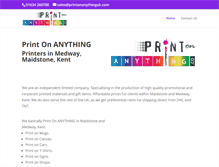 Tablet Screenshot of printonanything.co